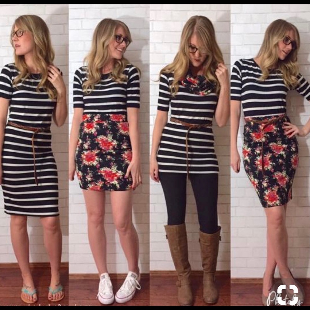 Lularoe Floral Cassie Skirt XS